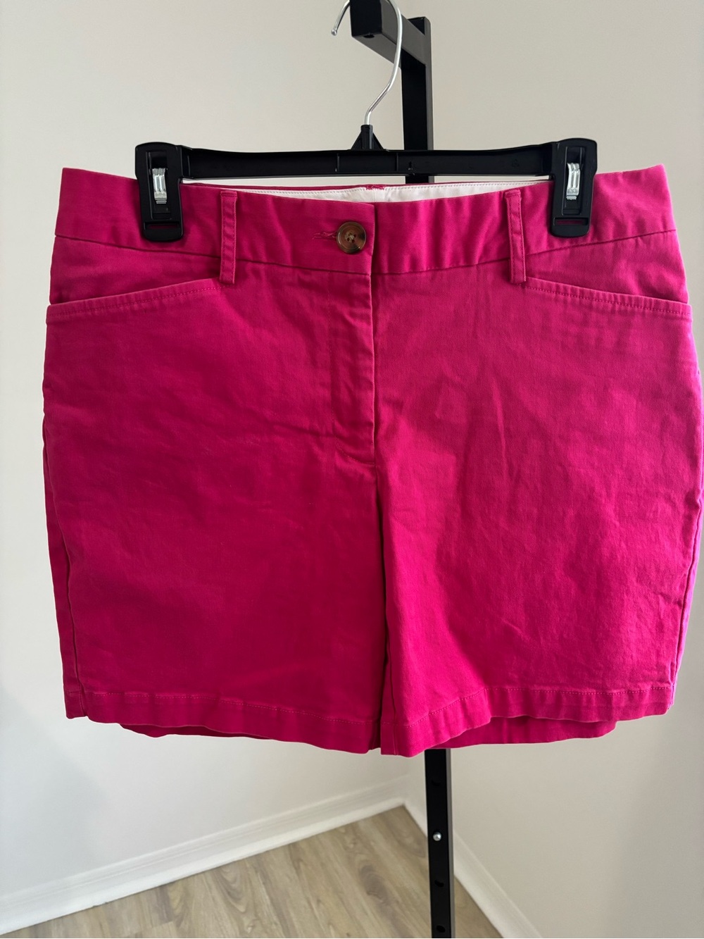 Lands' End Women's Bright Hot Pink Cotton Shorts